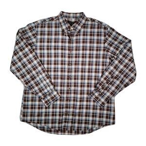 Jos A Bank Traveler’s Collection Plaid Button Down Shirt XL Tailored Fit Cotton